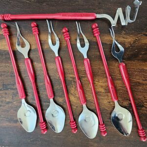 Twistello Spaghetti Cutlery Set 9 Piece w Server 18/10 Stainless Steel MCM Dutch